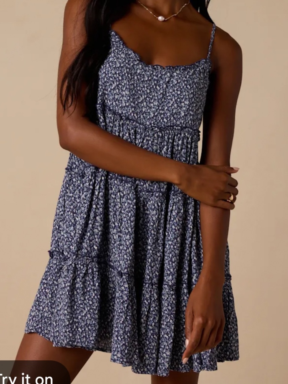 Lulus Floral Babydoll dress